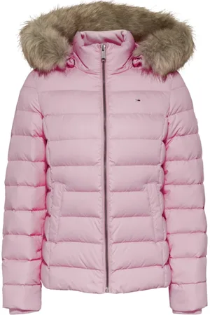 Tommy Hilfiger Kurtki, Kobieta, Różowy, L, Poliester, Recyklingowa Kurtka Parka Różowa
