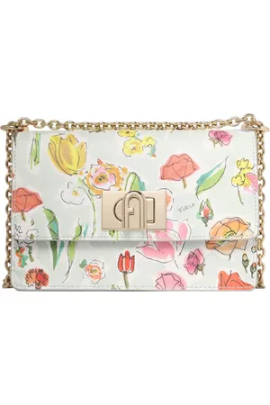 Furla Torebki, Kobieta, Wielobarwność, ONE SIZE, Kwiatowa Mini Torba na Ramię