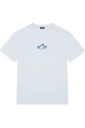 Paul & Shark Koszulki, Mężczyzna, Biały, 2XL, Haftowany T-shirt z dżerseju z bawełny Supima