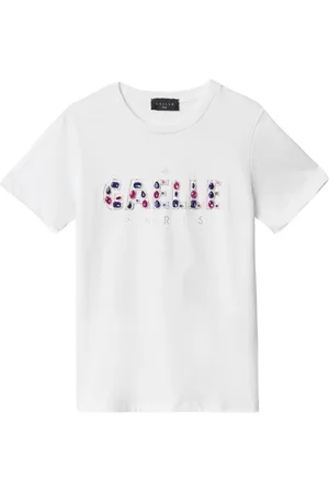 GAËLLE Koszulki, Kobieta, Biały, S, T-shirt z detalem biżuteryjnym serce biały kobieta