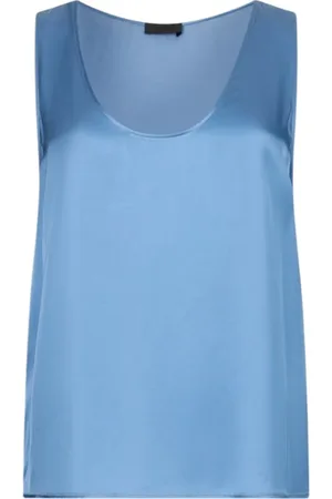 Liu Jo Koszulki, Kobieta, Niebieski, S, Stylowy top damski 100%Vi