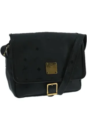 MCM Pre-owned, Kobieta, Czarny, ONE SIZE, Skóra, Pre-owned skórzane torby na ramię