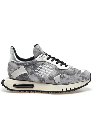 BE POSITIVE Buty, Kobieta, Szary, 38 EU, Zamsz, Srebrne Refleksyjne Wing Sneakers