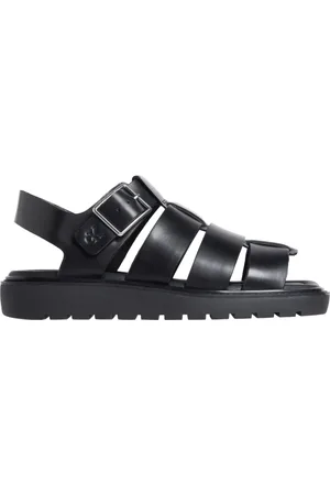 Calvin Klein Buty, Kobieta, Czarny, 40 EU, Czarne płaskie sandały rybackie
