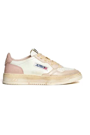 Autry Buty, Kobieta, Wielobarwność, 36 EU, Eleganckie Białe Różowe Szare Sneakersy