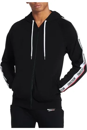 Moschino Bluzy, Mężczyzna, Czarny, S, Bawełna, Underbear Bluza z Kapturem Full Zip Bawełna Czarna