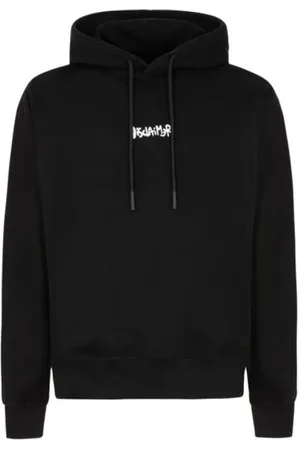 DISCLAIMER Bluzy, Kobieta, Czarny, M, Czarny Crop Top z Kapturem Sweter
