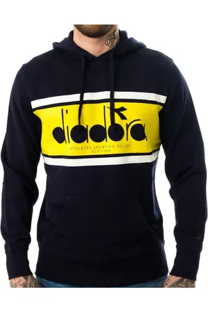 Diadora Bluzy, Mężczyzna, Niebieski, M, Niebieski Organiczny Bawełniany Hoodie Spectra