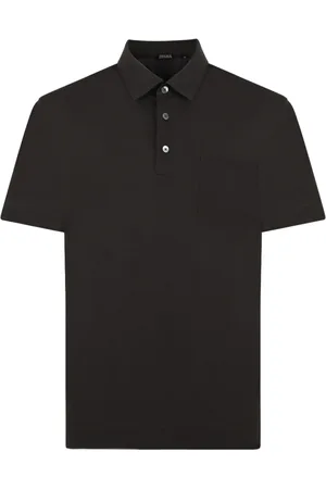 Ermenegildo Zegna Koszulki, Mężczyzna, brązowy, M, Brązowy Polo Shirt z Kieszenią