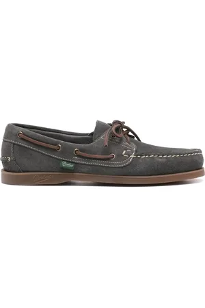 Paraboot Buty, Mężczyzna, Szary, 41 EU, Ciemnoszare Buty z Przodem na Wiązanie i Podeszwą z Gumy