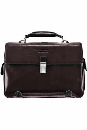 Piquadro Torebki, Mężczyzna, brązowy, ONE SIZE, Skóra, Brązowa torba na laptopa z organizatorem