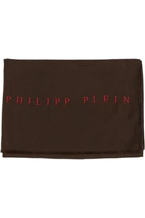 Philipp Plein Akcesoria, Mężczyzna, brązowy, ONE SIZE, Brązowy Szalik Wiskoza Wyprodukowany we Włoszech