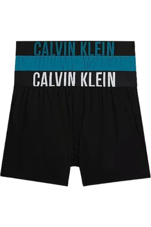 Calvin Klein Bielizna, Mężczyzna, Czarny, S, Czarne i Niebieskie Boxerki 2 Pack