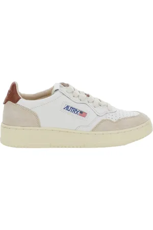 Autry Buty, Kobieta, Biały, 39 EU, Nylon, Białe Sneakersy Niskie Styl Medalist