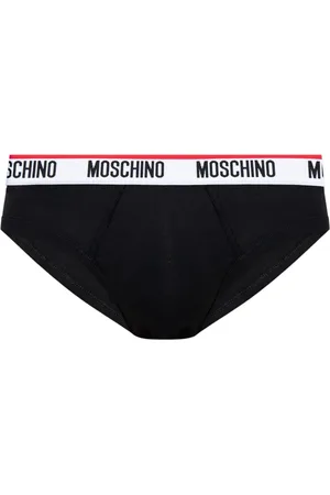 Moschino Bielizna, Mężczyzna, Czarny, S, Bawełna, Slip Stretch Bawełna Opakowanie 2 szt.