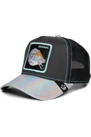Goorin Bros. Akcesoria, Kobieta, Czarny, ONE SIZE, Len, Animal Farm Trucker Cap Czarny Irydysk Unisex