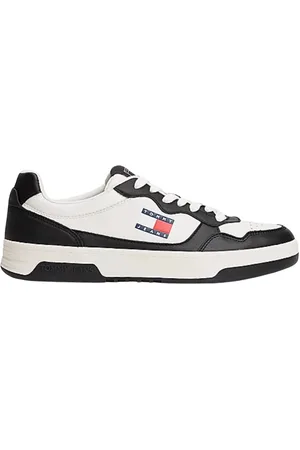 Tommy Hilfiger Buty, Mężczyzna, Czarny, 45 EU, Skórzane Buty Sportowe Niskie
