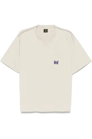 Pins & Needles Koszulki, Mężczyzna, Beżowy, M, Beżowy T-shirt z Kieszenią i Okrągłym Dekoltem