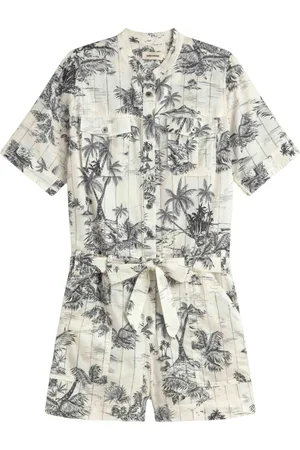 Zadig & Voltaire Kombinezony, Kobieta, Biały, M, Bohemian-chic Cook Jumpsuit