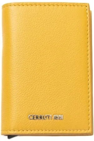 Cerruti 1881 Akcesoria, Mężczyzna, Żółty, ONE SIZE, Skóra, Elegancki żółty portfel skórzany