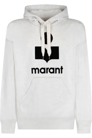 Isabel Marant Bluzy, Mężczyzna, Szary, S, Ecru Cotton Miley Hoodie