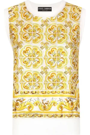 Dolce & Gabbana Koszulki, Kobieta, Wielobarwność, M, Stylowy Top dla Kobiet