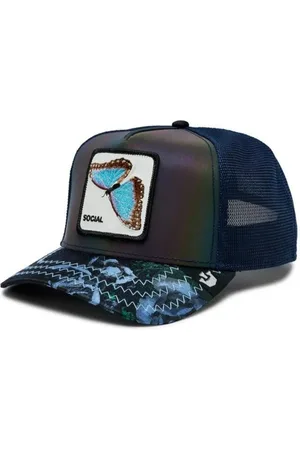Goorin Bros. Akcesoria, Kobieta, Wielobarwność, ONE SIZE, Bawełna, Animal Farm Trucker Cap Niebieski Unisex