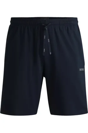 HUGO BOSS Szorty, Mężczyzna, Niebieski, M, Bawełna, Wielofunkcyjne Szorty Bermuda z Haftowanym Logo