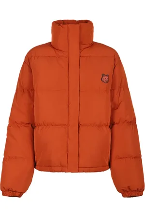 Maison Kitsuné Kurtki, Kobieta, Czerwony, M, Kurtka ocieplana z haftowanym logo