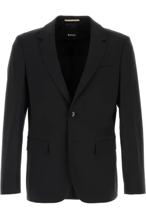 HUGO BOSS Kurtki, Mężczyzna, Czarny, S, Wełna, Marynarka Houston z wełny stretch