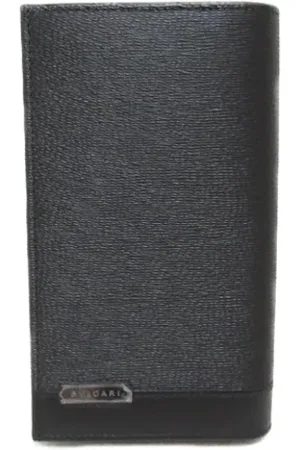 Bvlgari Pre-owned, unisex, Czarny, ONE SIZE, Skóra, Pre-owned skórzane portfele