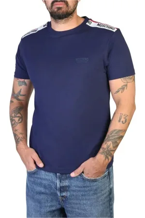 Moschino Koszulki, Mężczyzna, Niebieski, S, Męski T-shirt Bielizna