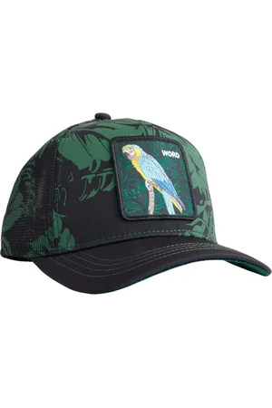 Goorin Bros. Akcesoria, unisex, Wielobarwność, ONE SIZE, Bawełna, Jungle Trucker Cap z Palmowymi Kwiatami