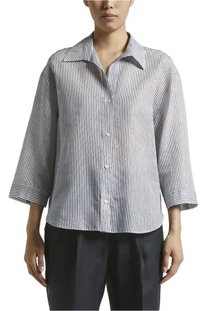 PESERICO SIGN Bluzki, Kobieta, Niebieski, S, Blouses & Shirts