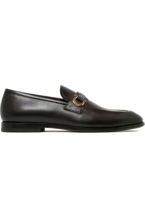 Salvatore Ferragamo Buty, Mężczyzna, Czarny, 41 EU, Czarne Skórzane Slip-On Mokasyny