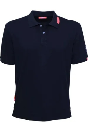 sunseeker Koszulki, Mężczyzna, Niebieski, 2XL, Klasyczny Niebieski Polo z Fluorescencyjnymi Szczegółami