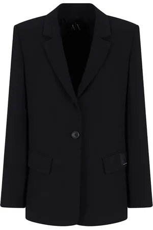 Armani Exchange Kurtki, Kobieta, Czarny, 2XS, Elegancki czarny blezer dla kobiet