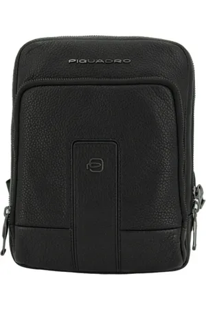 Piquadro Torebki, Kobieta, Czarny, ONE SIZE, Skóra, Borsello Rfid Skórzana torba na i Pad Mini Carl