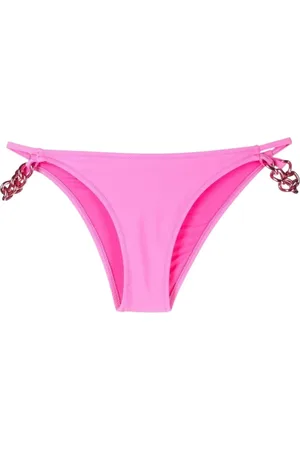 Moschino Stroje kąpielowe, Kobieta, Różowy, M, Różowe bikini z logo łańcucha