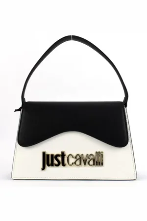 Roberto Cavalli Torebki, Kobieta, Biały, ONE SIZE, Metalowe Litery Stylowa Torebka