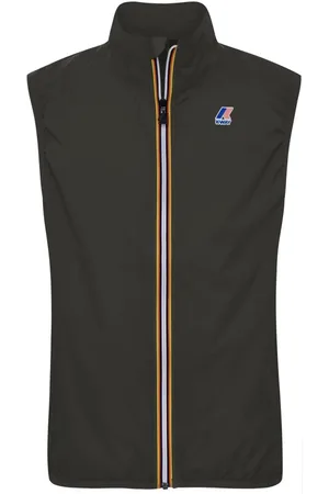 K-Way Kurtki, Mężczyzna, Czarny, L, Nylon, Lekki Wodoodporny Kamizelka Rouland Czarny