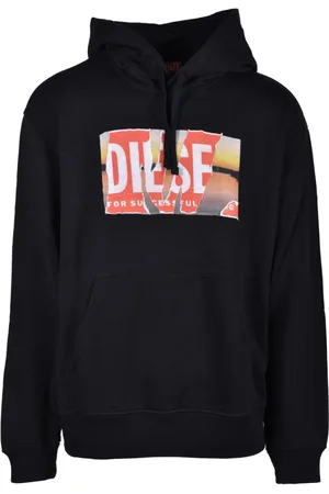 Diesel Bluzy, Mężczyzna, Czarny, M, Swetry Bluzy z kapturem