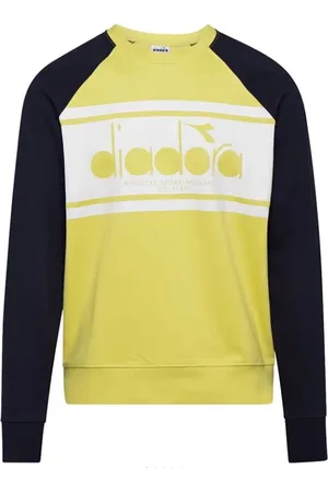 Diadora Bluzy, Kobieta, Wielobarwność, S, Niebieski Bawełniany Crew Sweatshirt Urban Streetwear