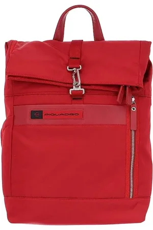 Piquadro Torebki, Kobieta, Czerwony, ONE SIZE, Nylon, Czerwony Plecak z Recyklingowego Materiału Technicznego