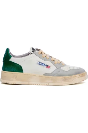 Autry Buty, Mężczyzna, Wielobarwność, 45 EU, Medalist Low Sneakers Biało/Zielono/Szare