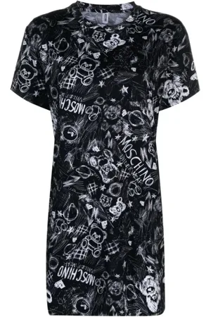 Moschino Koszulki, Kobieta, Czarny, M, Underbear Czarna Bawełniana Koszulka