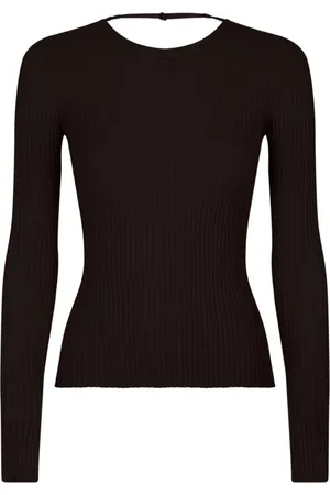Courrèges Swetry, Kobieta, Czarny, L, Czarny sweter z detalami bielizny