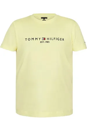 Tommy Hilfiger Koszulki, Mężczyzna, Żółty, M, Stylowe T-shirty i Pola