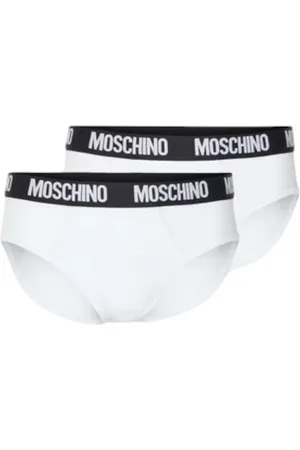 Moschino Bielizna, Mężczyzna, Biały, XS, Komplet Jedwabnych Koszulek