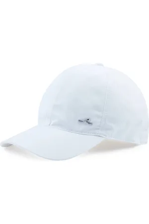 Paul & Shark Akcesoria, Mężczyzna, Biały, M, Bawełniana czapka baseballowa z płetwą rekina
